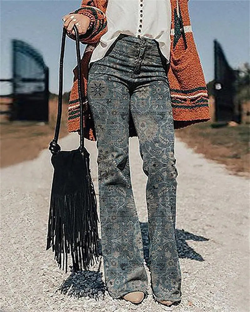 Women's Vintage Pattern Trousers