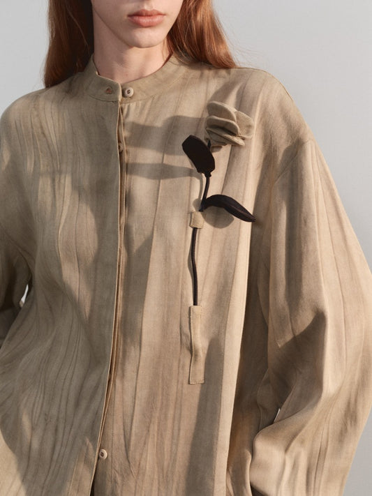 Lazy Style Solid Color Long Sleeve Top