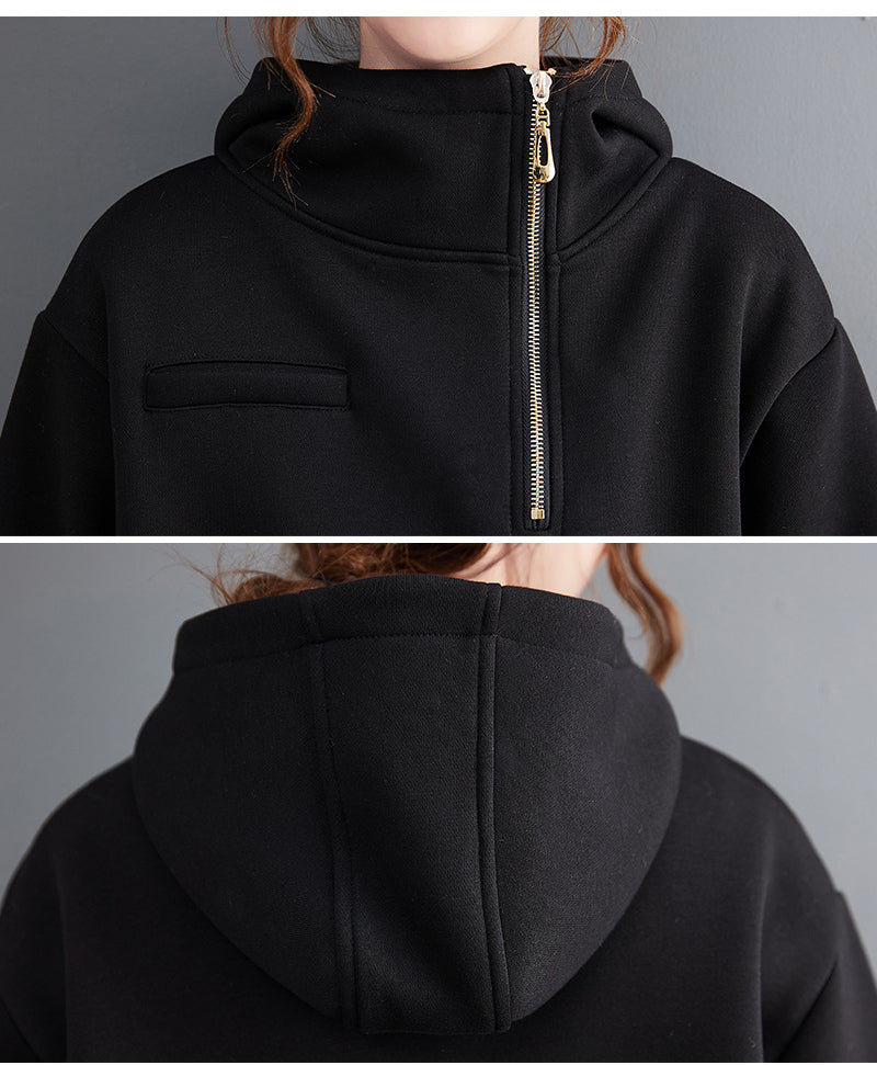 Special Splicing High Collar Sweatshirt