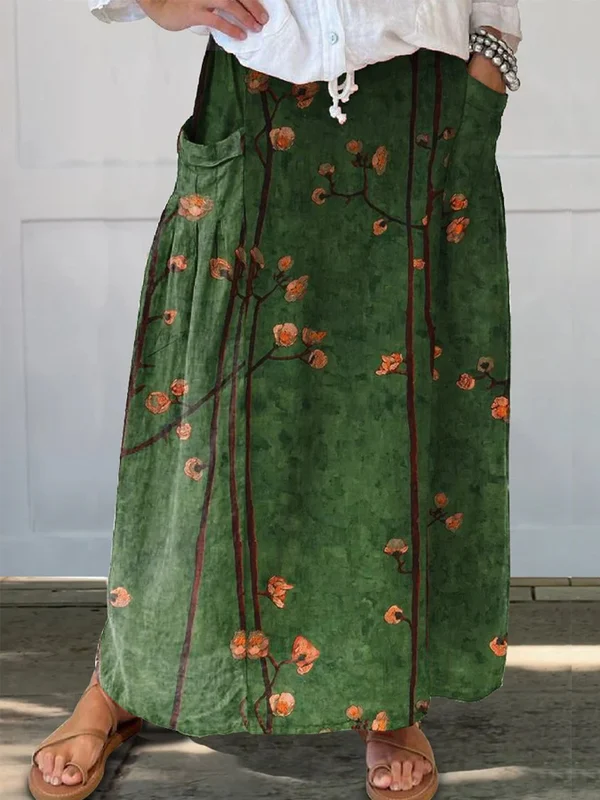 Women's Printed Vintage Skirt
