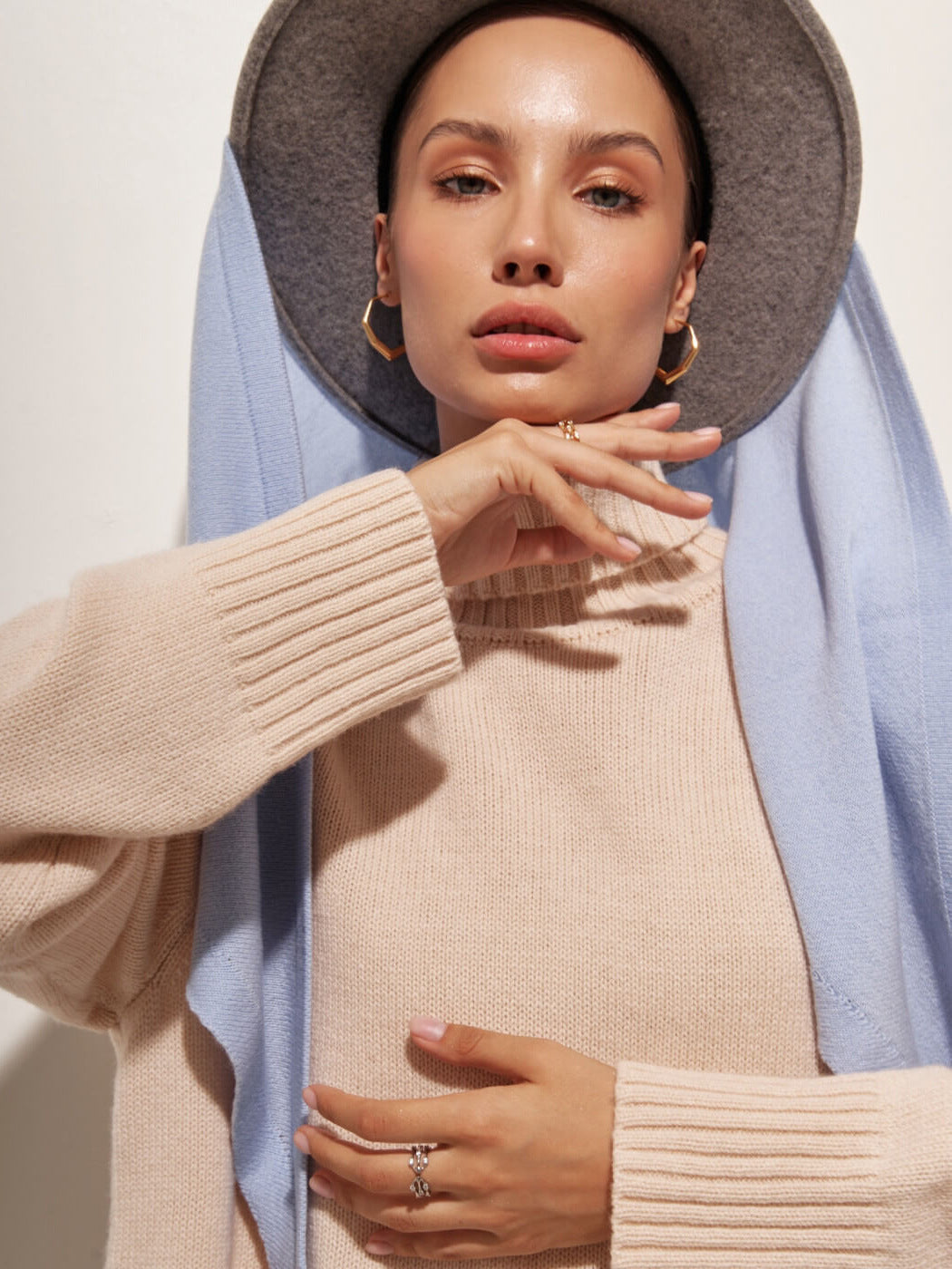 Turtleneck sweater autumn and winter elegant commuter solid color raglan sleeve women's knitted blouse