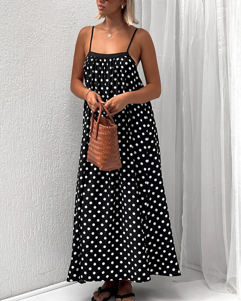 Leisure Wave Point Sling Dress