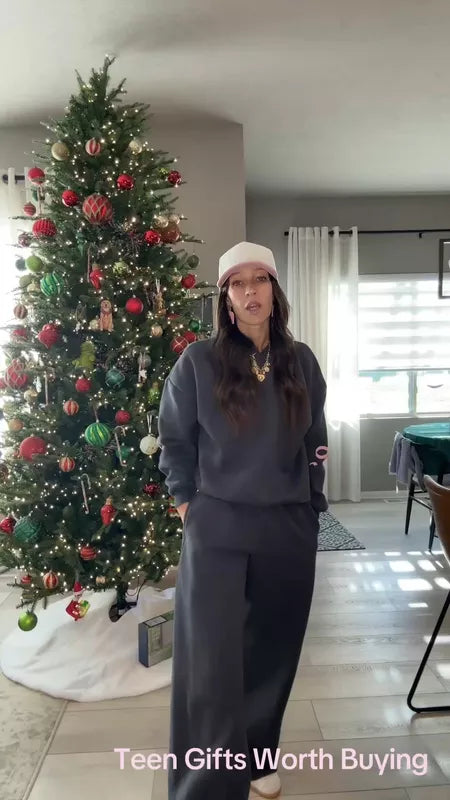 2025 Spring Women's Casual Bow Print Hoodie and Sweatpants 2-Piece Set🎀(Buy 2 Free Shipping)