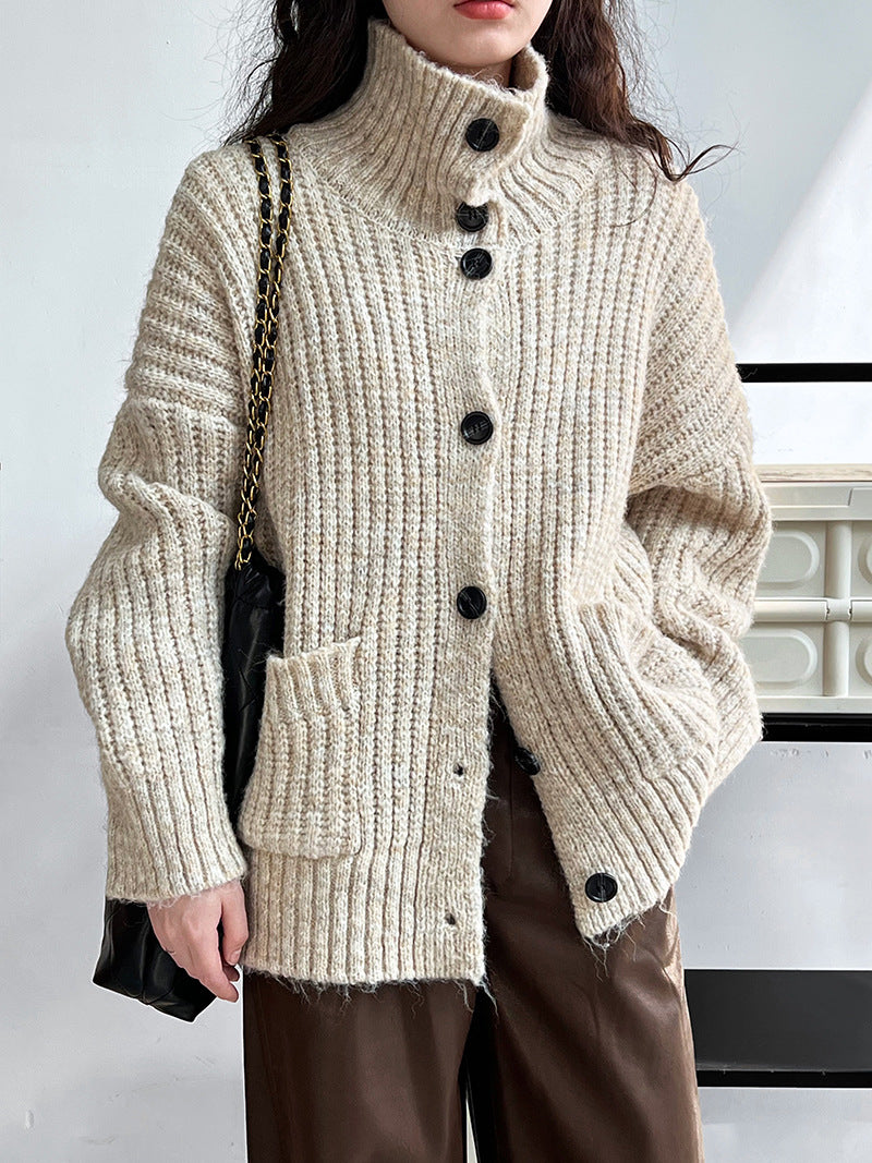 Loose Wool Turtleneck Sweater Outerwear