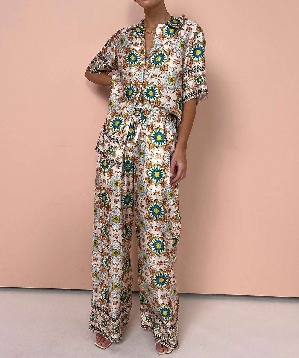 Baroco Style Printing Two-Pieces Set