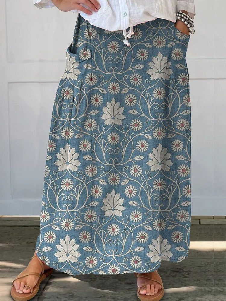 Women's Printed Vintage Skirt