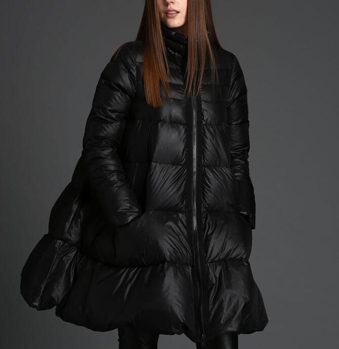 A-Line Women Winter Puffer Coat,Warm Thick 90% Duck Down Coat