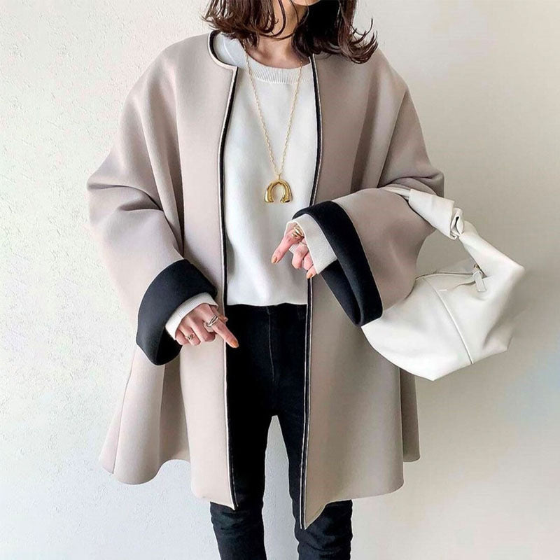 Simple Thickened Long Sleeve Coat