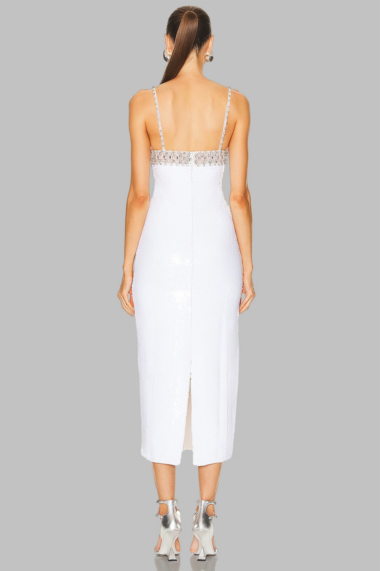 Thalia Rhinestone Midi Dress