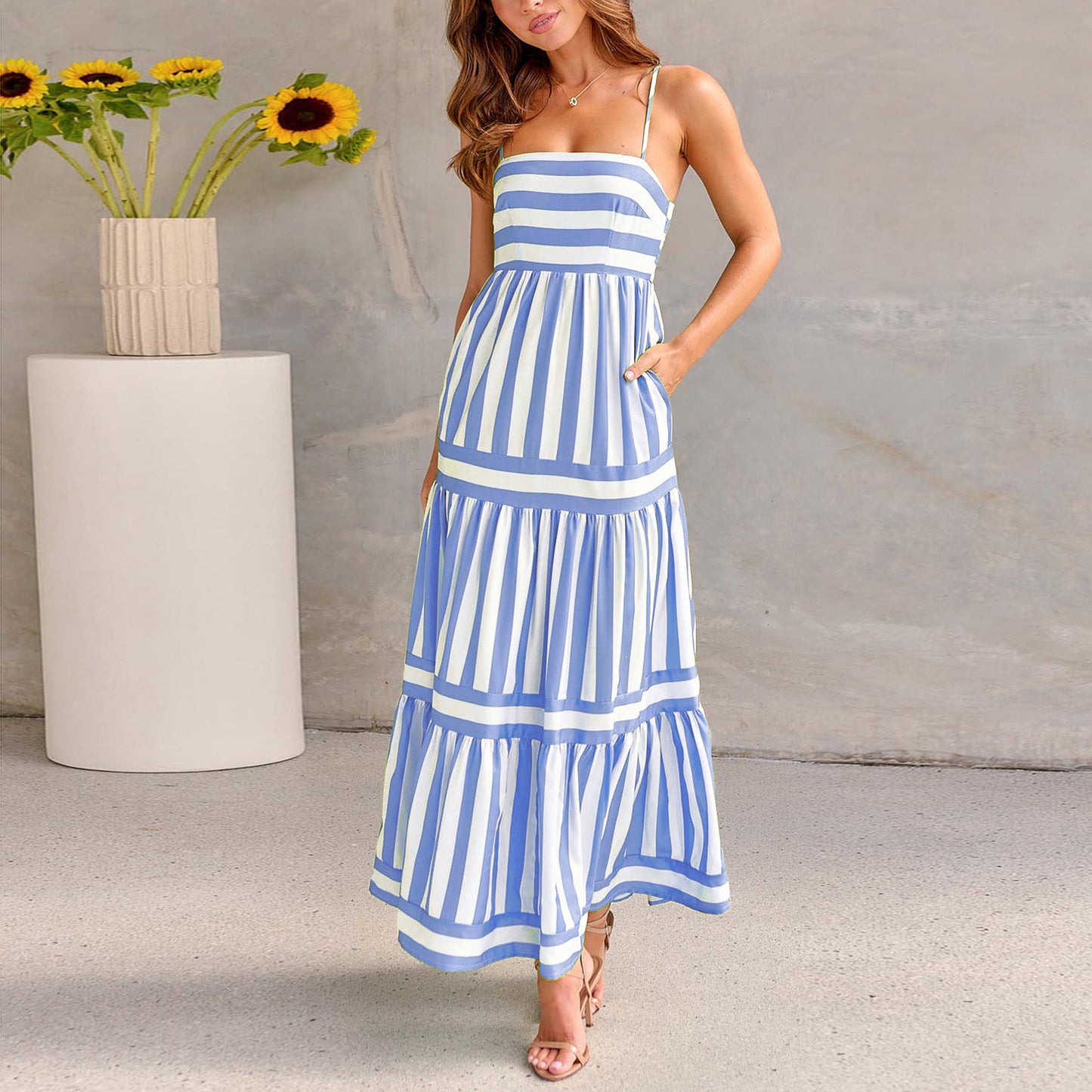 Candy Stripe Maxi Dress