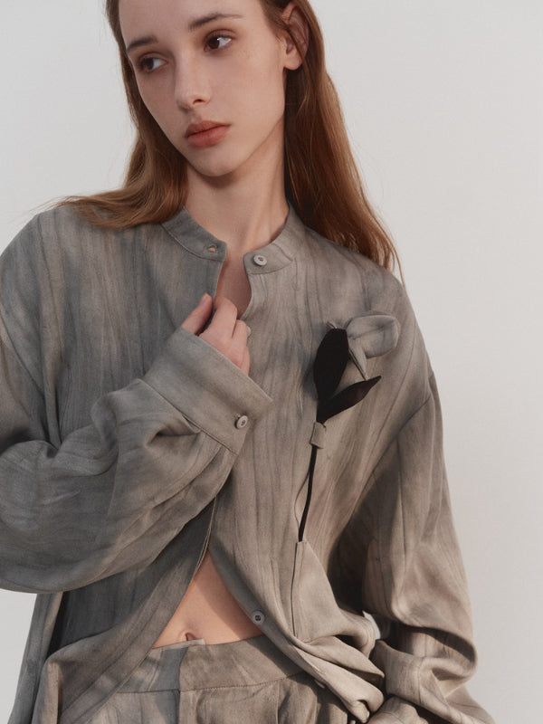 Lazy Style Solid Color Long Sleeve Top