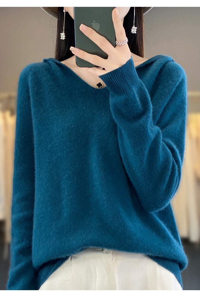 Literary Cashmere Hooded Sweatshirt