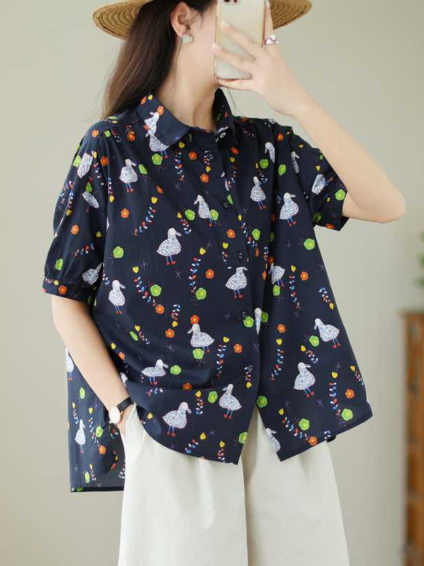 Thin Printed Short Sleeve Shirt