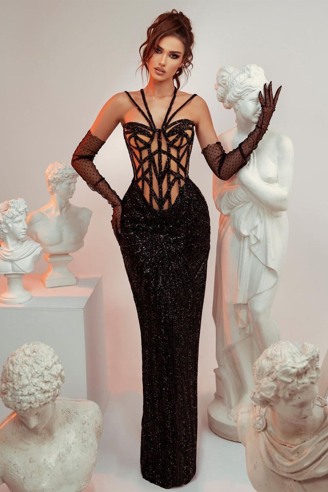 Mariella Halterneck Maxi Dress