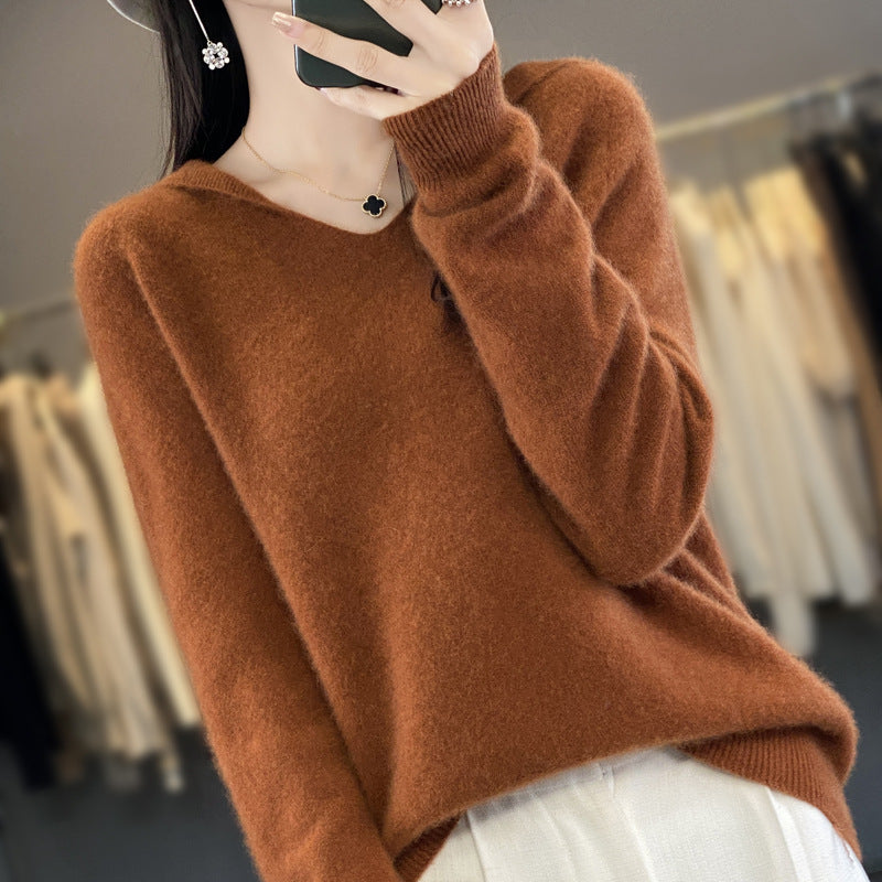 Literary Cashmere Hooded Sweatshirt