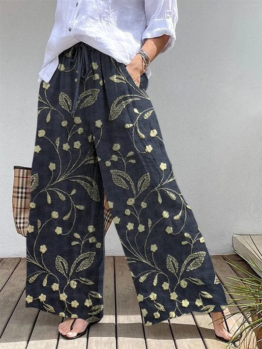 Comfort Loose Printed Trousers