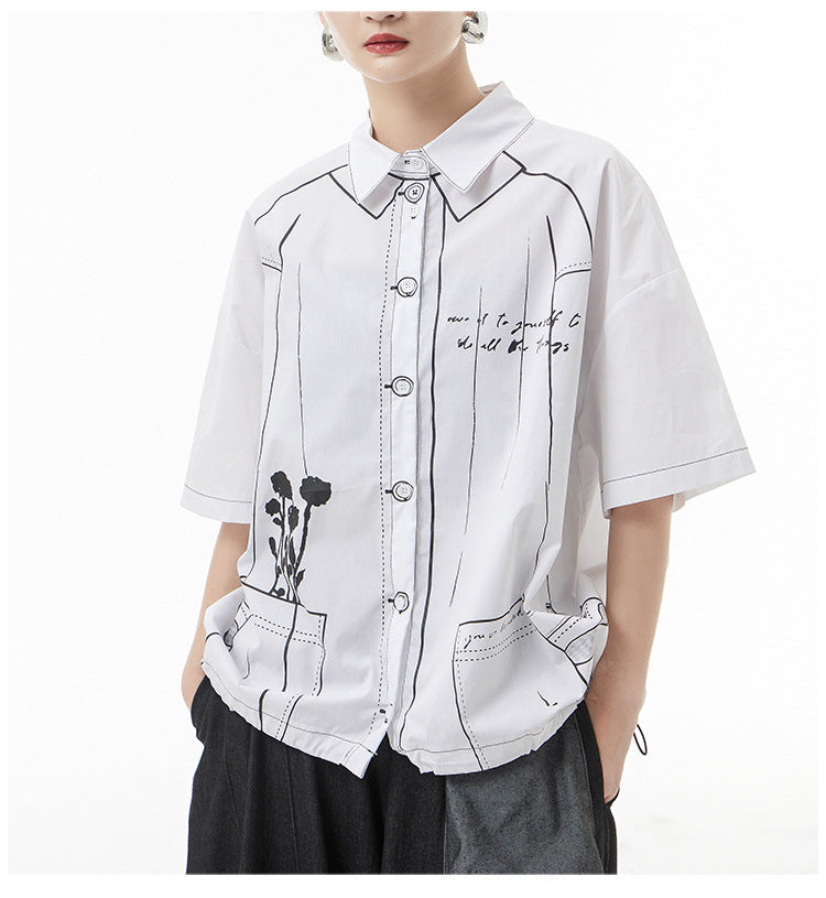 Casual Printed Short Sleeve Shirt
