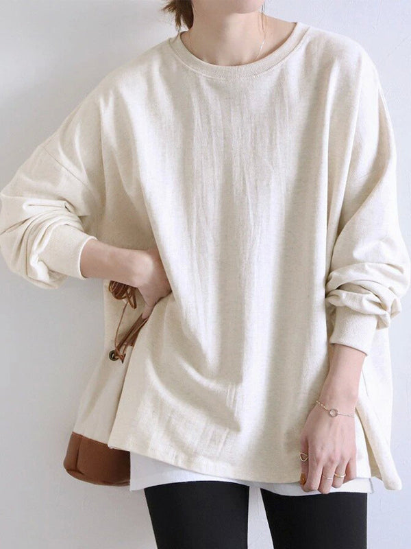Casual Cotton Long Sleeve Sweatshirt