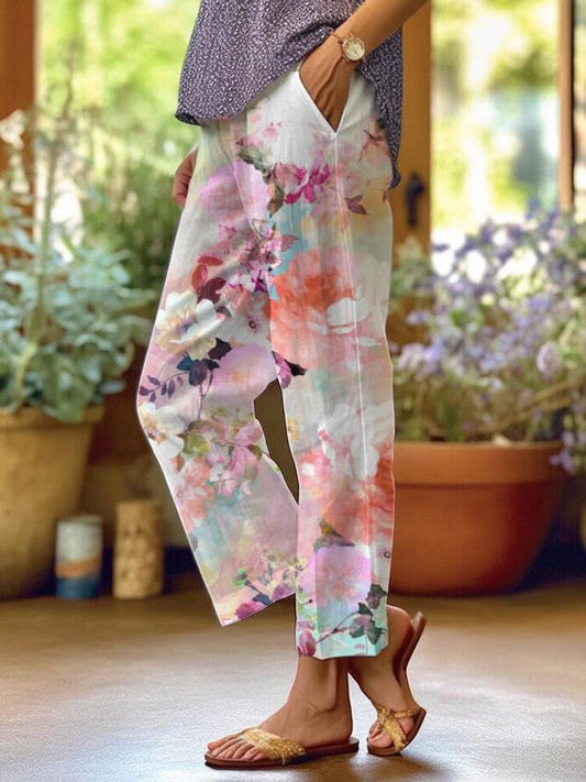 Comfort Loose Printed Trousers