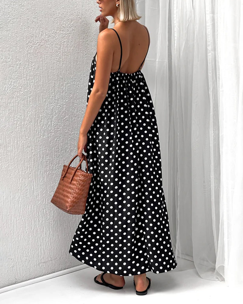 Leisure Wave Point Sling Dress