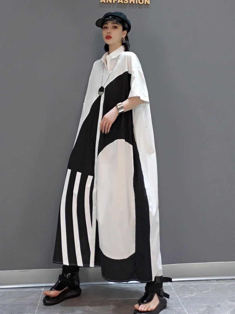 Personalized Colorblocked Short Sleeve Maxi Dress