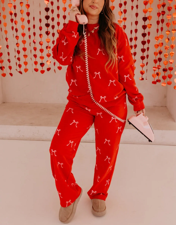 🎀Women's  2025 New Bow Detail Casual Sets(Buy 2 Free Shipping)