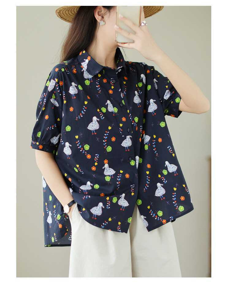 Thin Printed Short Sleeve Shirt