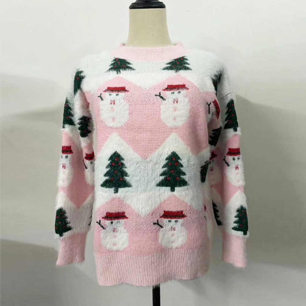 Merry Christmas Sweaters | Patchwork Thick Long Sleeve Women's Sweater