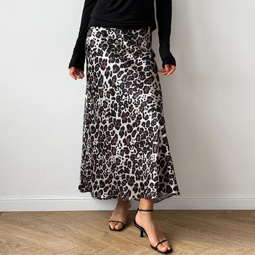 Stylish Leopard Printed Maxi Skirt