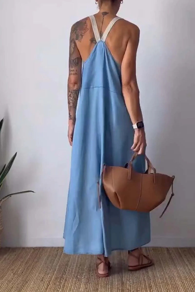 Casual Cotton Sleeveless Dress