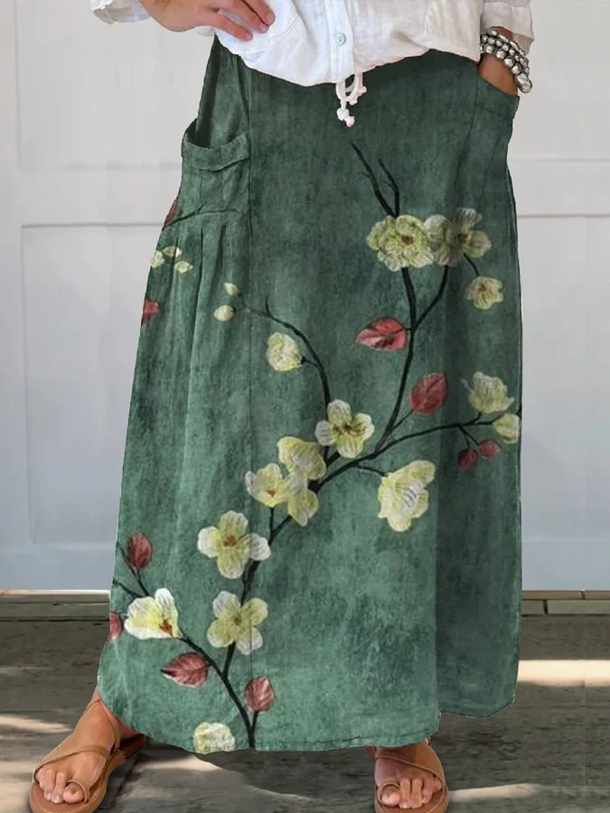 Women's Printed Vintage Skirt