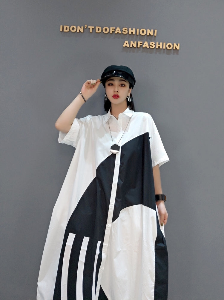 Personalized Colorblocked Short Sleeve Maxi Dress