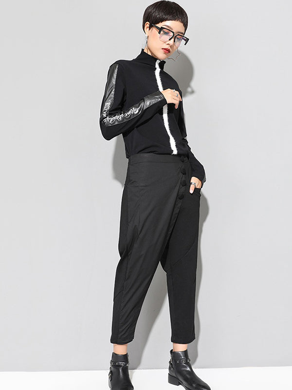 Leisure Fashion Irregularity Solid Color Harem Pants