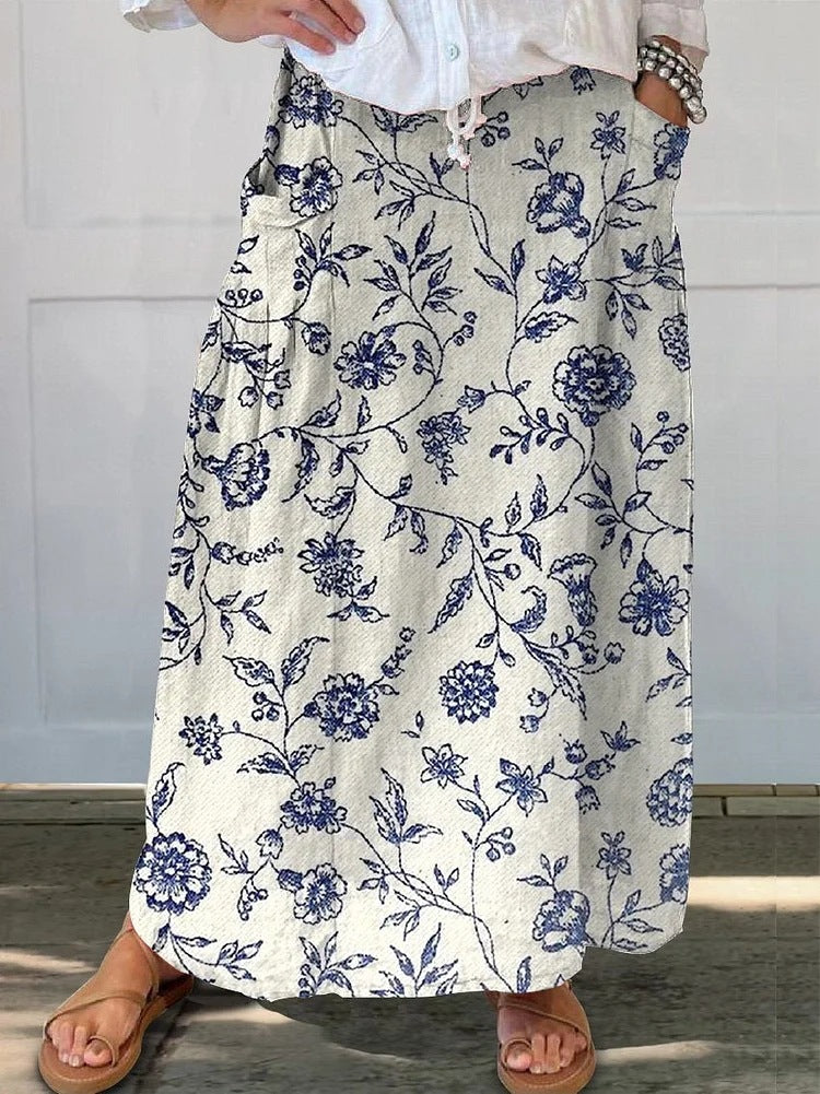 Women's Printed Vintage Skirt