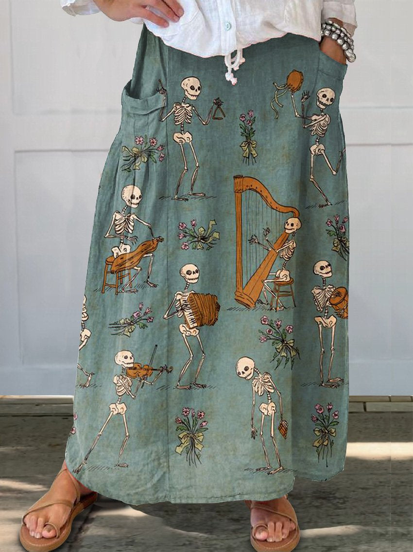 Women's Printed Vintage Skirt