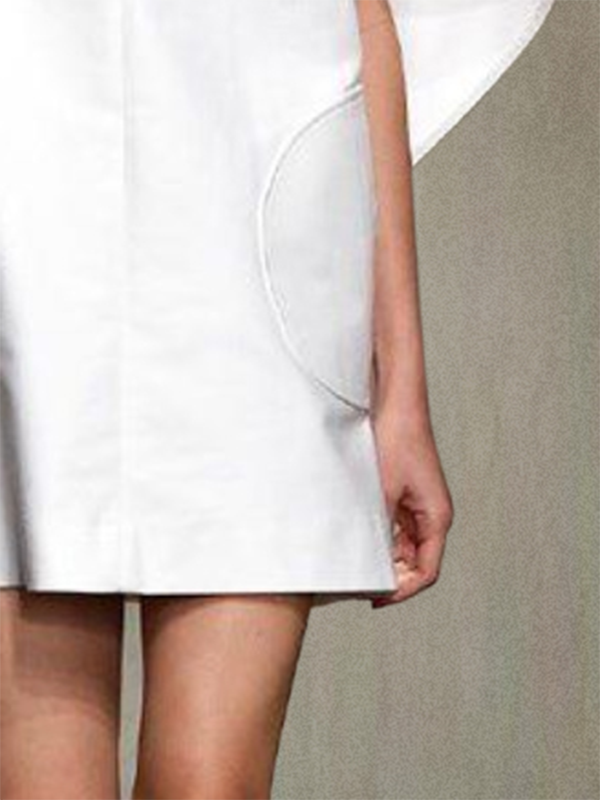 Half Sleeves Loose Solid Color Deep V-Neck Mini Dresses