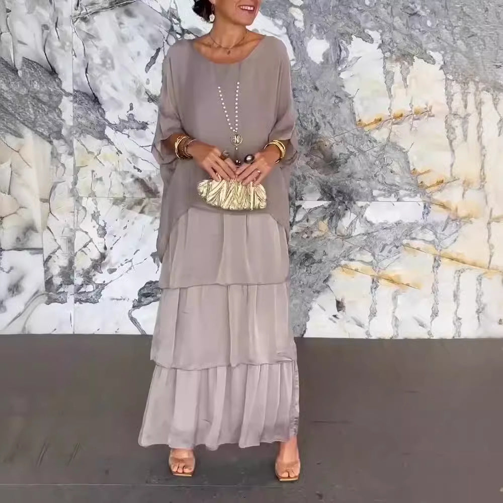 Women's Simple Bat Sleeve Dress