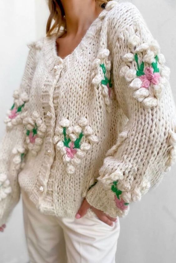 Elegant Crochet Handknitted Sweater