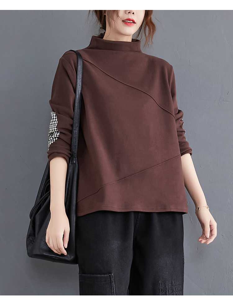 Classic Velvet Turtleneck Sweatshirt