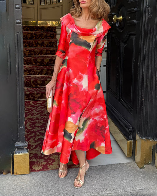 Fashion Print Flower Dress