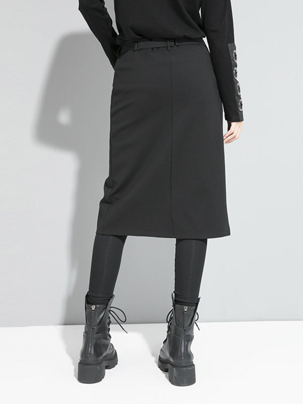 False Two Solid Split-Joint Culotte