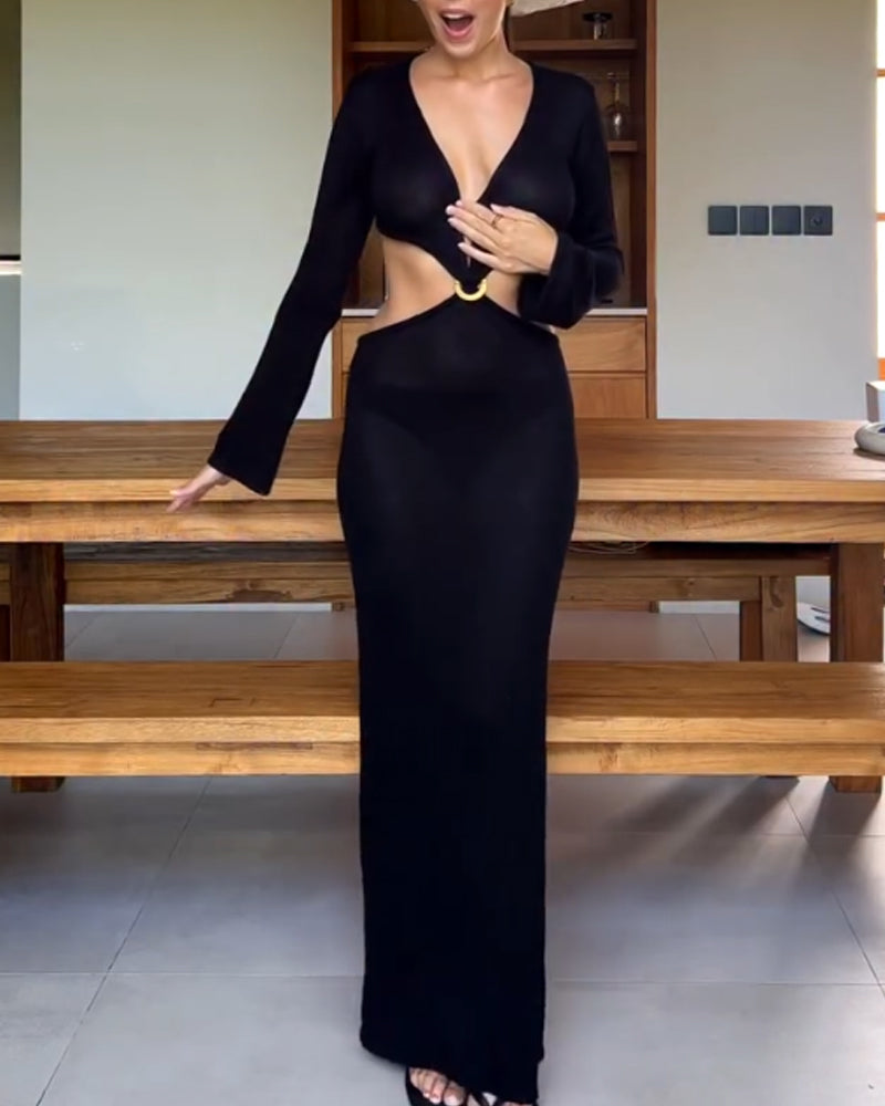 Sexy V-neck Cutout Dress