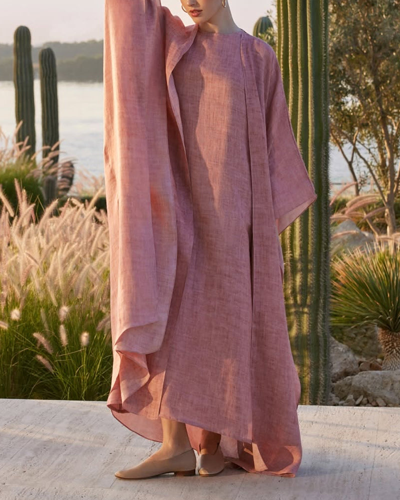 Casual Dress & Gown Cardigan Two-Piece Set