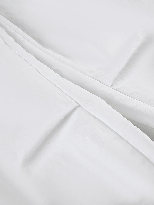 Loose Wide Leg Drawstring Pockets Solid Color Pants Trousers