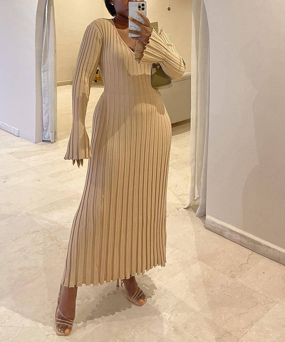 Elegant Classic Pit Knitting Dress