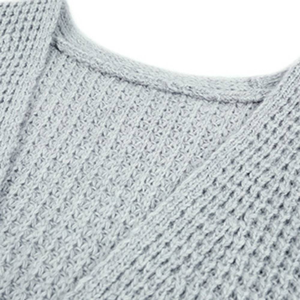 Regular Pocket Long Sleeve Women's Sweater