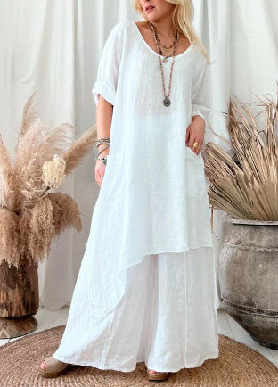 Casual   Irregular Hem Loose Dress