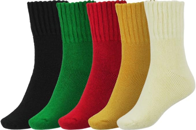 Boot Socks for Women Winter Solid Thick Warm Socks Cozy Crew Socks Christmas Gift