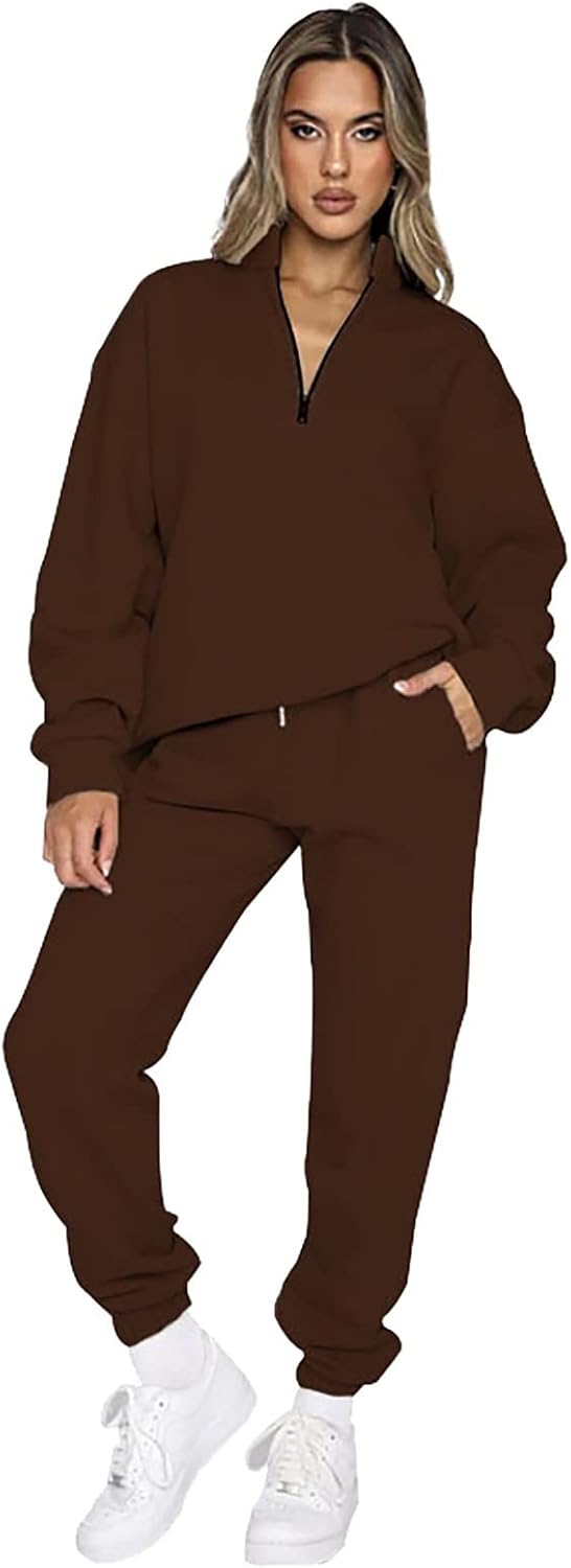 2 PC Sweatsuit Set Men Women Oversized Long Sleeve Hoodie Pullover Sweatshirt Sweatpants Tracksuit Jogger Sweatpants