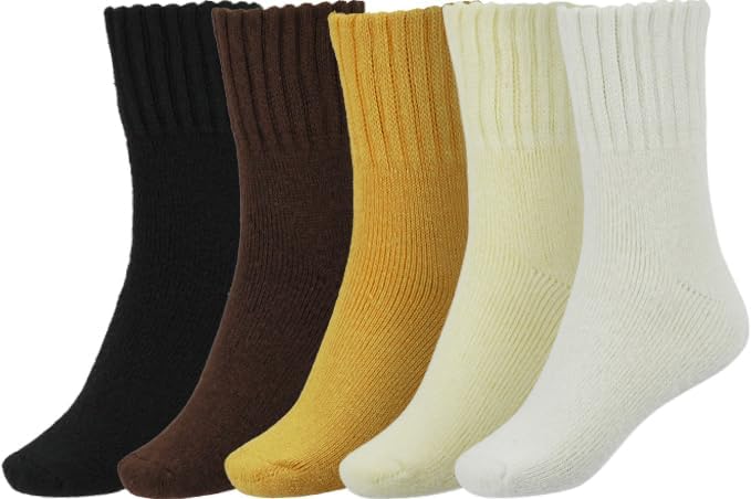 Boot Socks for Women Winter Solid Thick Warm Socks Cozy Crew Socks Christmas Gift